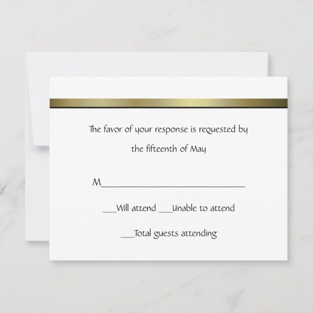 Elegant Formal Response Card (Front)