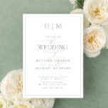 Elegant Formal Sage Green Calligraphy Wedding Invitation<br><div class="desc">Modern, formal, and elegant wedding invitation in sage green. Personalise your details accented with beautiful modern hand lettered calligraphy. The back of the card features a matching sage green texture. Contact designer for matching products. Thank you sooo much for supporting our small business, we really appreciate it! We are so...</div>