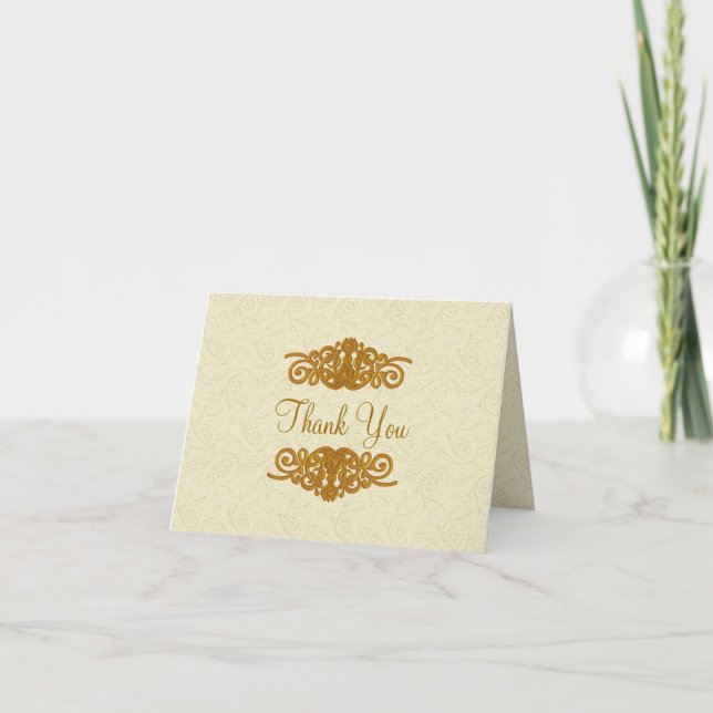 Elegant Formal Thank You Note Card (Front)