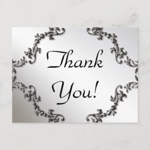 Elegant Formal Thank You Postcards