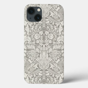 elegant formal white damask lace brocade iPhone 13 case