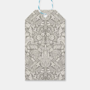 elegant formal white damask lace brocade gift tags