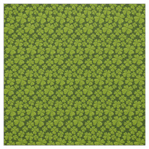Elegant Four Leaf Clover Floral Fabric