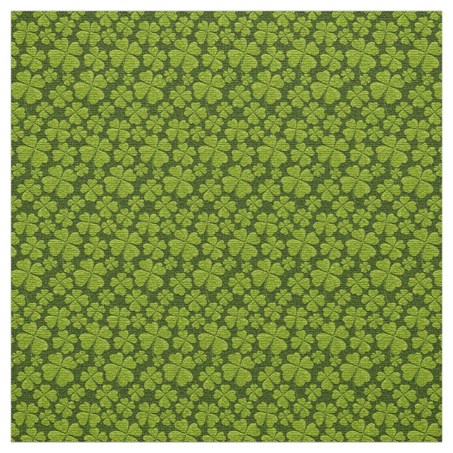 Elegant Four Leaf Clover Floral Fabric (Swatch)