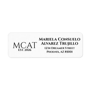 Elegant Four Letter Monogram Return Address