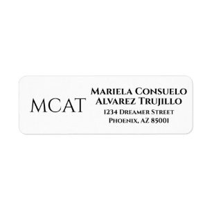 Elegant Four Letter Monogram Return Address