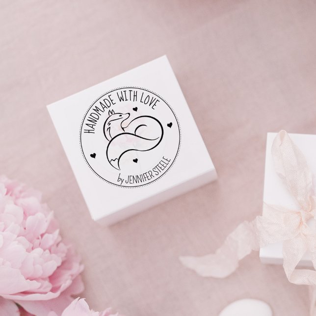 Elegant Fox, Custom Handmade With Love,   Rubber Stamp (Creator Uploaded)