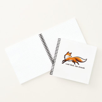 Elegant Fox "Look Back. See Growth." Motivational Notebook