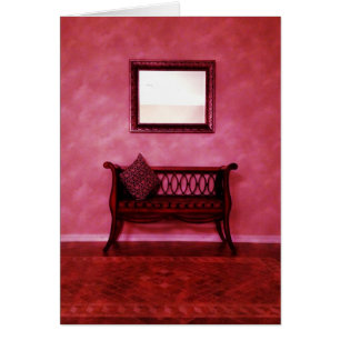 Elegant Foyer Settee Seat Mirror Interior Design