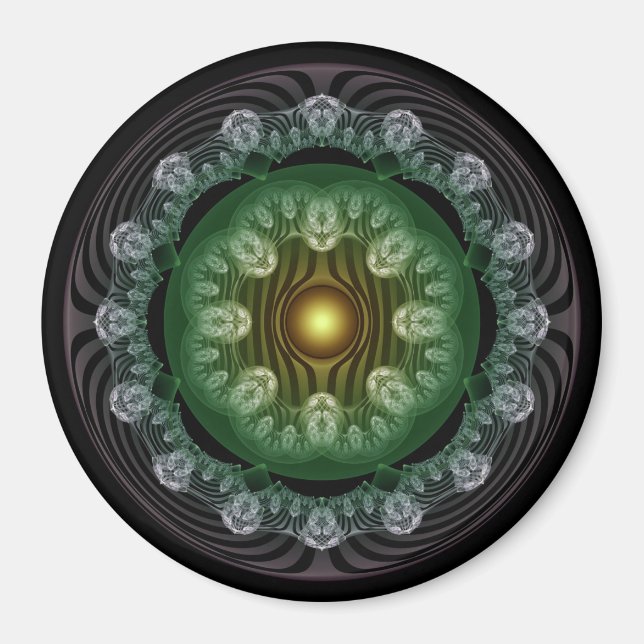 Elegant fractal ornate pattern magnet (Front)