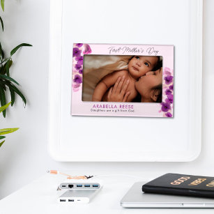 Elegant Frame First Mother's Day Purple Orchids
