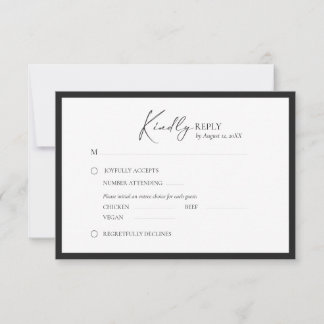 Elegant Frame Modern Response Card