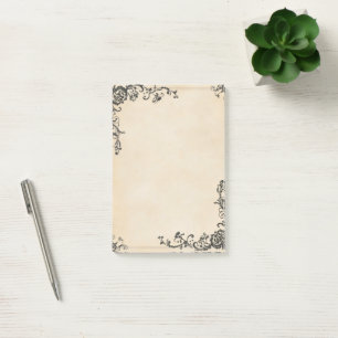 Elegant Frame Old Paper Post-it Notes