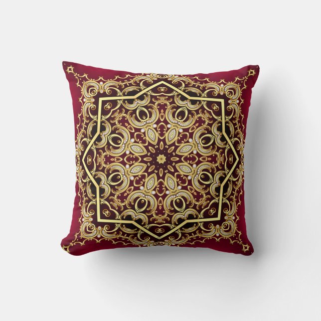 Elegant frame: pearl and gold. cushion (Front)