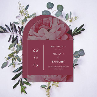 Elegant Frame Romantic Flower Save the Date Invitation