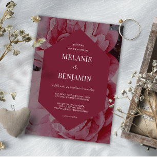 Elegant Frame Romantic Flower Wedding Invitation