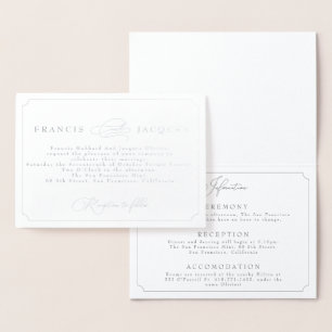 elegant frame wedding invitation