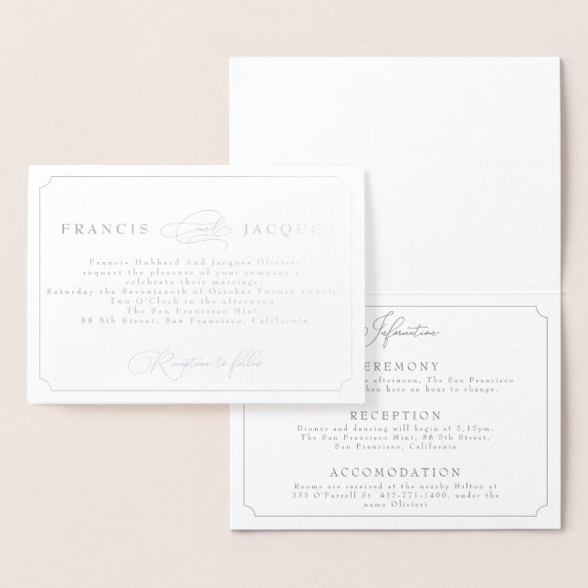 elegant frame wedding invitation (Display)