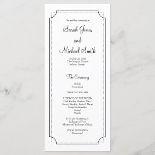 Elegant Frame Wedding Program Programme