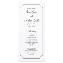 Elegant Frame Wedding Program