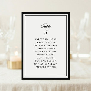 Elegant Frame Wedding Table Seating Chart Card