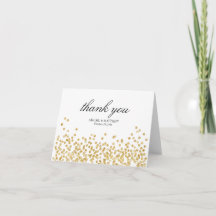 Elegant Frame Wedding Thank You Note Card