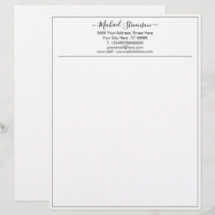 Elegant Frame Your Business Personalised Office Custom Letterhead