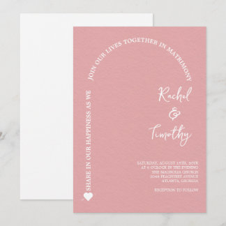 Elegant Framed in Faith  Light Coral Wedding Invitation