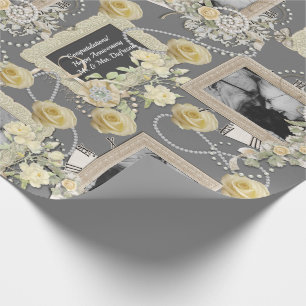 Elegant Frames Personalised Wedding/Anniversary Wrapping Paper