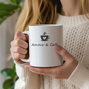 Elegant French Amour & Café (Love & Coffee) Coffee Mug