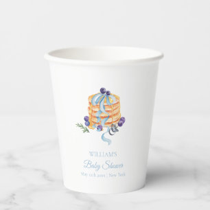 Elegant French Blueberry Pancake Baby Shower Paper Cups