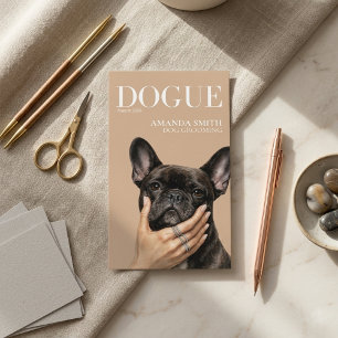 Elegant French Bulldog Dogue Cover Business Card
