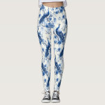 Elegant French Chinoiserie Blue Watercolor Peacock Leggings<br><div class="desc">Bring refined elegance to your style with these French Chinoiserie leggings, featuring a blue watercolor peacock design. Drawing inspiration from Delft blue and classic Victorian motifs, this pattern captures a graceful vintage aesthetic suited for modern fashion. Perfect for anyone seeking a unique yet timeless look, these leggings make an artistic...</div>