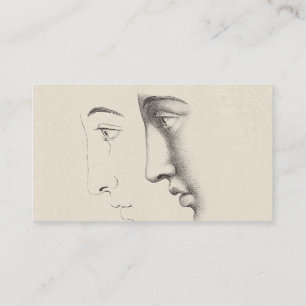 Elegant French Classical Faces Interior Decorator Business Card
