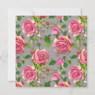 Elegant French Country Garden Rose Design Card