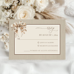 Elegant French Dusty Blue Vintage Wedding RSVP Card