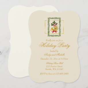 Elegant French Horn Christmas Irish Cream Card
