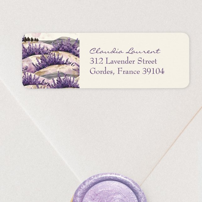 Elegant French Lavender Fields Return Address (Creator Uploaded)