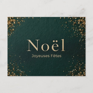 Elegant French Noel Joyeuses Fetes Christmas Holiday Postcard
