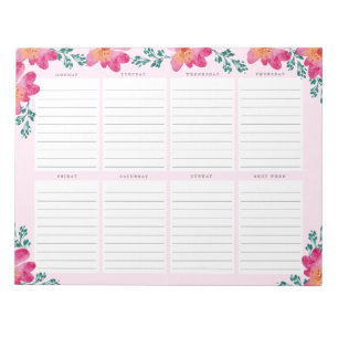 Elegant French Pink Business Personalised Trendy Notepad