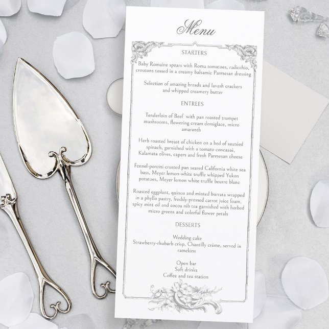 Elegant French Rococo Floral Frame Menu (Creator Uploaded)