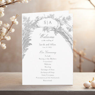 Elegant French Rococo Floral Program Programme