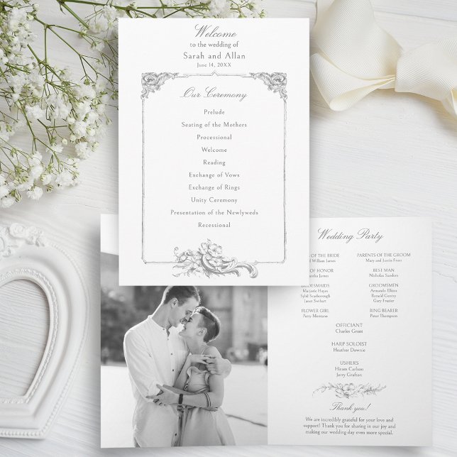 Elegant French Rococo Floral  Programme (Creator Uploaded)