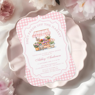 Elegant Fresh off the Market Floral Bridal Shower Invitation