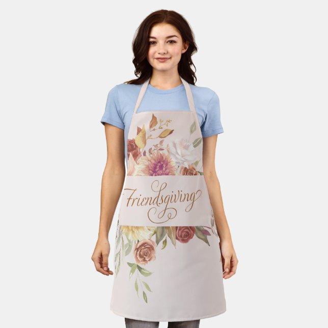 Elegant Friendsgiving Entertaining Apron (Worn)