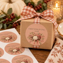 Elegant Friendsgiving Invitation | Terracotta Bow 