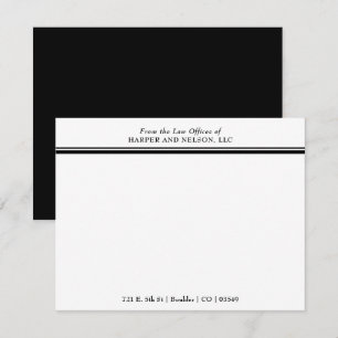 Elegant From the Desk of Double Border Lawyer Card