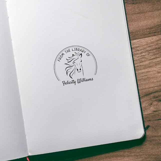 Elegant From the Library Of, Horse Book  Rubber Stamp (Creator Uploaded)
