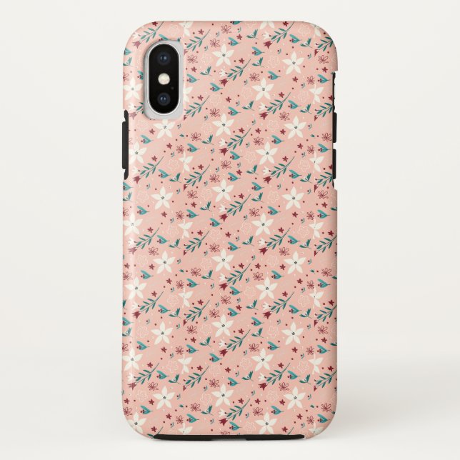 Elegant  froral  Pink Case-Mate iPhone Case (Back)