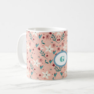 Elegant froral Pink Pattern Home Coffee Mug